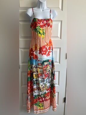 ENDLESS MOON Forever New Floral Maxi Resortwear Island Vibe Summer Size Small